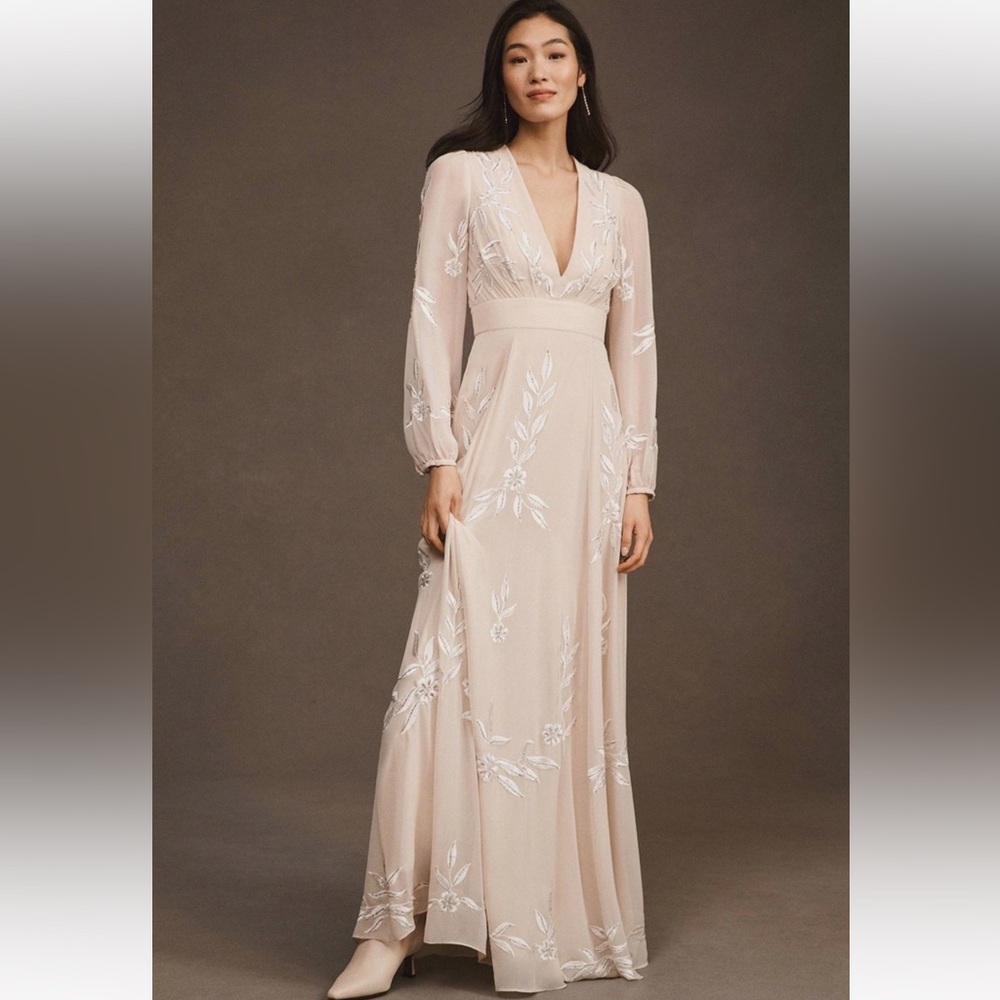 BHLDN Belize Embroidered A-Line Gown
